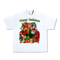 White happy holidays gnomes truck Urban Heavy Tee - BarkalooDesign