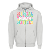Dove Grey mental health matters Zipper Hoodie - JahusDesignShop