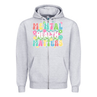 Heather Grey mental health matters Zipper Hoodie - JahusDesignShop