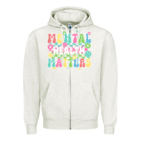 Oatmeal Heather mental health matters Zipper Hoodie - JahusDesignShop