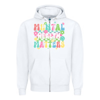 White mental health matters Zipper Hoodie - JahusDesignShop