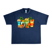 Navy mango farm fresh coffee cups Urban Heavy Tee - Zillion Design Studio