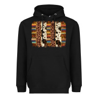 Black serape sunflower cowhide leopard brushstroke Heavyweight Hoodie - AdoDesignShop