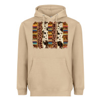 Serape Sunflower Cowhide Leopard Brushstroke Heavyweight Hoodie | Teevron