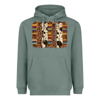 Sage serape sunflower cowhide leopard brushstroke Heavyweight Hoodie - AdoDesignShop