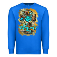 True Royal western cross blessed lily butterfly Premium Sweatshirt - BarkalooDesign