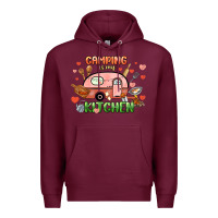 Burgundy camping is my kitchen Premium Hoodie - NancyCooperArtShop