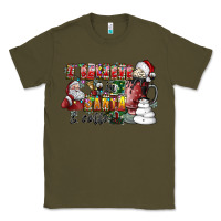 Army Green I Believe In Santa And Coffee Classic Tee - CowhideDigitalArt