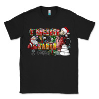 Black I Believe In Santa And Coffee Classic Tee - CowhideDigitalArt