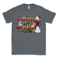 Charcoal Heather I Believe In Santa And Coffee Classic Tee - CowhideDigitalArt