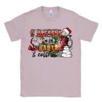 Lilac I Believe In Santa And Coffee Classic Tee - CowhideDigitalArt