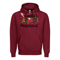 Burgundy santas favourite phlebotomist Zipper Hoodie - AdoDesignShop
