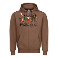 Chestnut santas favourite phlebotomist Zipper Hoodie - AdoDesignShop