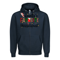 Navy santas favourite phlebotomist Zipper Hoodie - AdoDesignShop