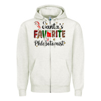 Oatmeal Heather santas favourite phlebotomist Zipper Hoodie - AdoDesignShop