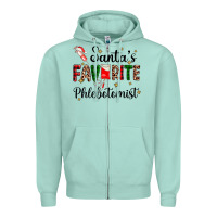 Seafoam santas favourite phlebotomist Zipper Hoodie - AdoDesignShop