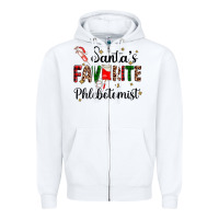 White santas favourite phlebotomist Zipper Hoodie - AdoDesignShop