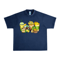 Navy lemon farm fresh coffee cups Urban Heavy Tee - Zillion Design Studio