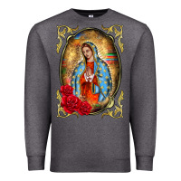 Charcoal Heather our lady of guadalupe frame Premium Sweatshirt - BarkalooDesign