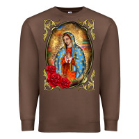 Chestnut our lady of guadalupe frame Premium Sweatshirt - BarkalooDesign