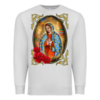 Dove Grey our lady of guadalupe frame Premium Sweatshirt - BarkalooDesign