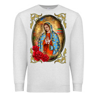 Oatmeal Heather our lady of guadalupe frame Premium Sweatshirt - BarkalooDesign