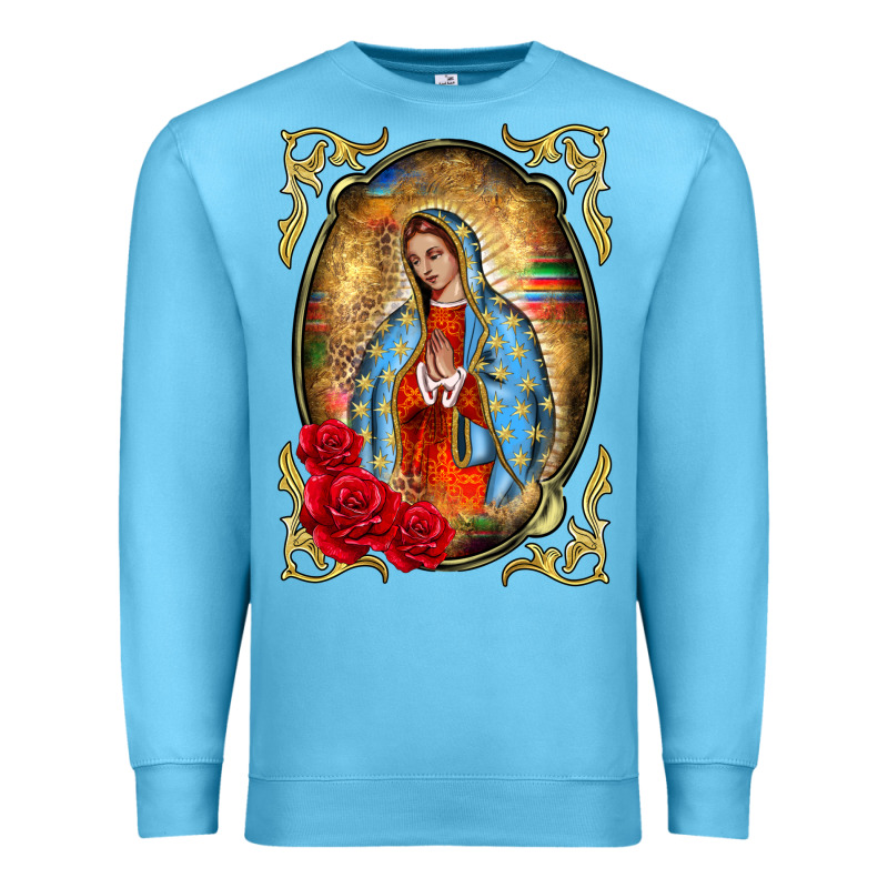 Our Lady Of Guadalupe Frame Premium Sweatshirt by BarkalooDesign | Teevron