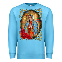 Ocean Blue our lady of guadalupe frame Premium Sweatshirt - BarkalooDesign