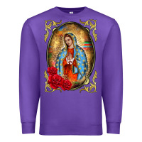 Purple our lady of guadalupe frame Premium Sweatshirt - BarkalooDesign