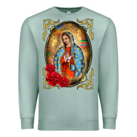 Seafoam our lady of guadalupe frame Premium Sweatshirt - BarkalooDesign