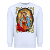White our lady of guadalupe frame Premium Sweatshirt - BarkalooDesign
