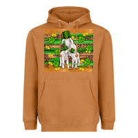 Meerkat st patricks goat family shamrock gold serape leopard glitter wooden tu Heavyweight Hoodie - Artiststas