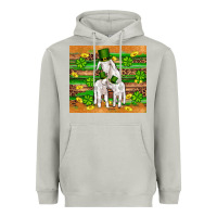 Moon Dust st patricks goat family shamrock gold serape leopard glitter wooden tu Heavyweight Hoodie - Artiststas