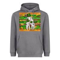 Storm st patricks goat family shamrock gold serape leopard glitter wooden tu Heavyweight Hoodie - Artiststas