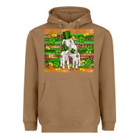 Toasted Coconut st patricks goat family shamrock gold serape leopard glitter wooden tu Heavyweight Hoodie - Artiststas