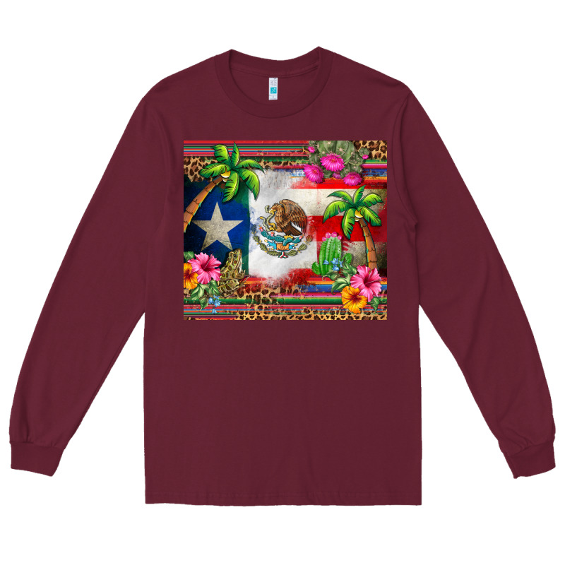 Mexico And Puerto Rico Long Sleeve Tee by CTS Tumbler Store | Teevron