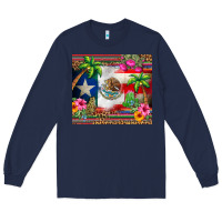 Navy mexico and puerto rico Long Sleeve Tee - CTS Tumbler Store