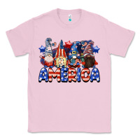 Bubblegum Pink America gnomes 4th of July Classic Tee - CowGirlArtShop