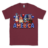 Burgundy America gnomes 4th of July Classic Tee - CowGirlArtShop