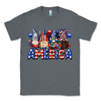 Charcoal Heather America gnomes 4th of July Classic Tee - CowGirlArtShop