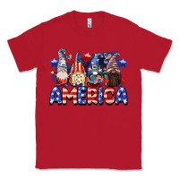 Red America gnomes 4th of July Classic Tee - CowGirlArtShop
