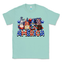 Seafoam America gnomes 4th of July Classic Tee - CowGirlArtShop