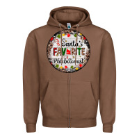 Chestnut christmas santas favorite phlebotomist light Zipper Hoodie - AdoDesignShop