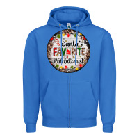 True Royal christmas santas favorite phlebotomist light Zipper Hoodie - AdoDesignShop