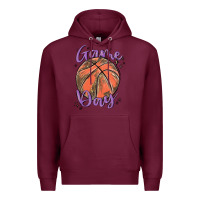 Burgundy game day Premium Hoodie - MaliasSmallBusiness