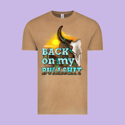 Back On My Bullshit Vintage Tee Designed By Texasbilliewilder