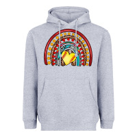 Heather Grey softball rainbow Heavyweight Hoodie - Artiststas