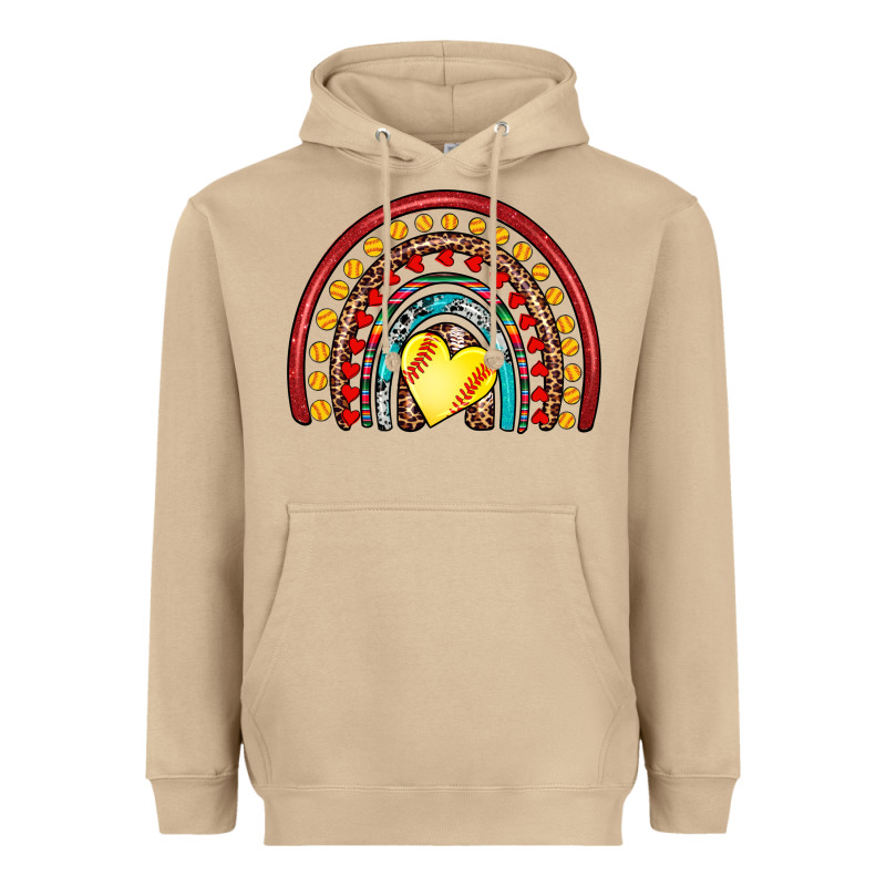 Softball Rainbow Heavyweight Hoodie by Artiststas | Teevron