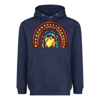 Navy softball rainbow Heavyweight Hoodie - Artiststas