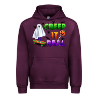 Mauve Wine creep it real Urban Hoodie - BundleAndBundleShop